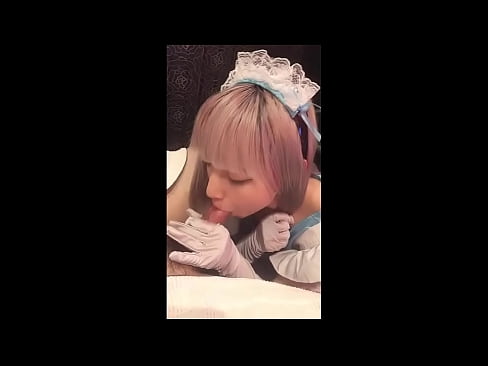 ❤️ Japonský idol [mayuka], kostým francúzskej slúžky, časť 1, fajčenie a honenie s pleťovým mliekom ❤❌ Sex video na nás